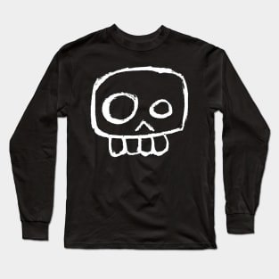 Agent Skully – Skull (white on black) Long Sleeve T-Shirt